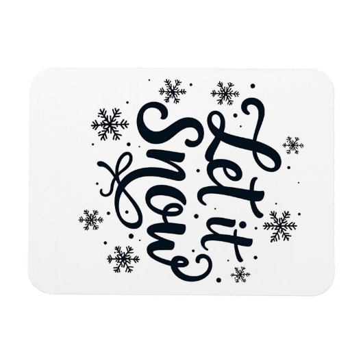 Laat het Sneeuwvlok Winter Seizoen Kerstmis Magneet (Horizontaal)