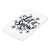 Laat het Sneeuwvlok Winter Seizoen Kerstmis Magneet (Linkerzijde)
