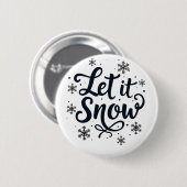 Laat het Sneeuwvlok Winter Seizoen Kerstmis Ronde Button 5,7 Cm (Voorkant /achterkant)