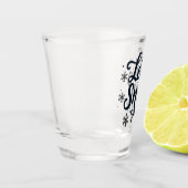 Laat het Sneeuwvlok Winter Seizoen Kerstmis Shot Glas (Links)