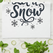 Laat het Sneeuwvlok Winter Seizoen Kerstmis Theedoek (Gevouwen)