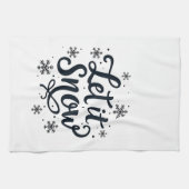 Laat het Sneeuwvlok Winter Seizoen Kerstmis Theedoek (Horizontaal)