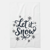 Laat het Sneeuwvlok Winter Seizoen Kerstmis Theedoek (Verticaal)