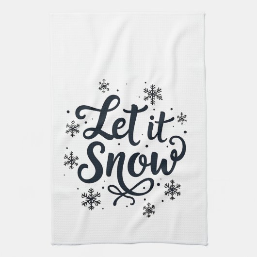 Laat het Sneeuwvlok Winter Seizoen Kerstmis Theedoek (Verticaal)