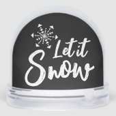 Laat het sneeuwvlok zwart-witte winter sneeuwbol (Achterkant)