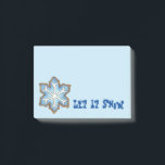 Laat het sneeuwvlokken kerstwinter hanukkah post-it® notes<br><div class="desc">Post-it Notes is voorzien van een originele markeringsillustratie van een heerlijk sneeuwvloksuikerkoekje. Ideaal voor Hanukkah-cadeautjes of een kerstcadeautje!</div>