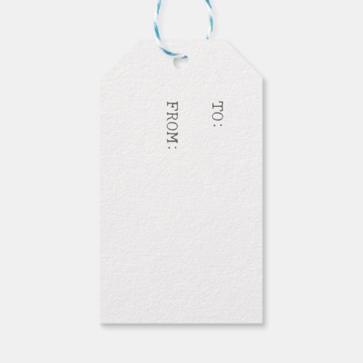 Laat het sneeuwvlokken met gegaufreerd Label Cadeaulabel (Achterkant)