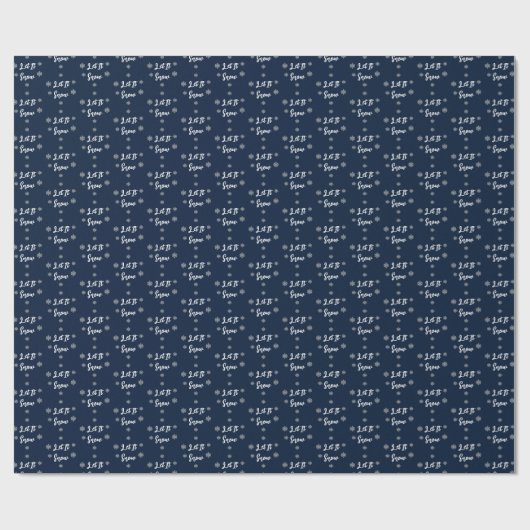 Laat het sneeuwvlokken met kerst cadeaupapier (Vlak)