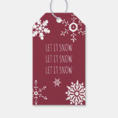 Laat het sneeuwvlokken sneeuwen, gepersonaliseerd  cadeaulabel (Voorkant)