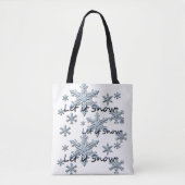 Laat het sneeuwvlokken tote bag (Voorkant)