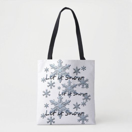 Laat het sneeuwvlokken tote bag (Voorkant)