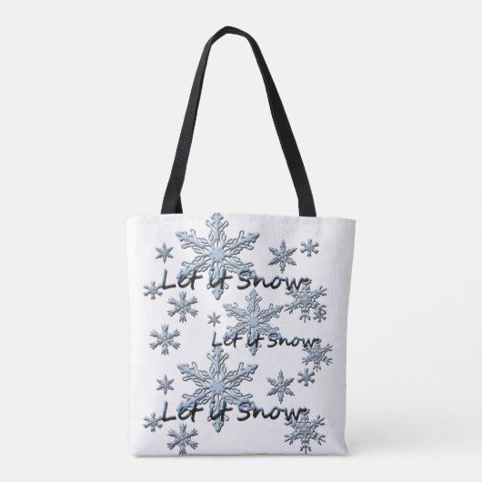 Laat het sneeuwvlokken tote bag (Achterkant)