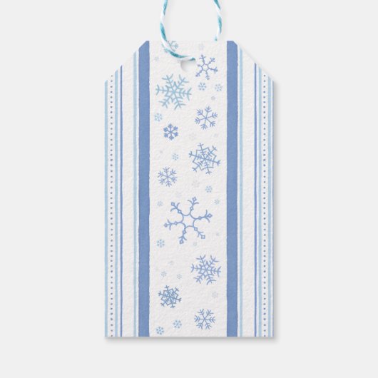 Laat het sneeuwvlokken vrolijk kerstfeest cadeaulabel (Achterkant)