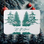 Laat het sneeuwwinterkerstbos met de Waterverf Badmat