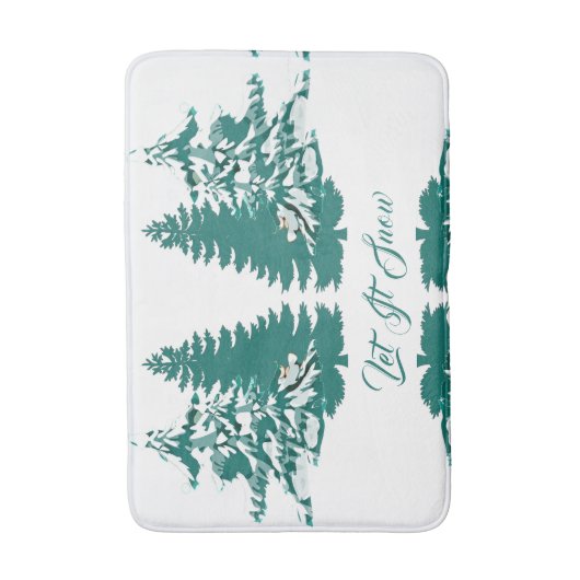 Laat het sneeuwwinterkerstbos met de Waterverf Badmat (Voorkant Verticaal)