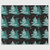 Laat het sneeuwwinterkerstbos met de Waterverf Cadeaupapier (Vlak)