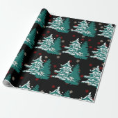 Laat het sneeuwwinterkerstbos met de Waterverf Cadeaupapier (Uitgerold)