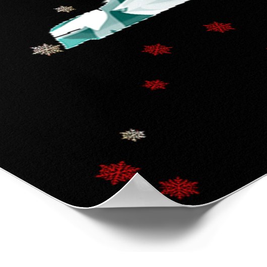 Laat het sneeuwwinterkerstbos met de Waterverf Poster (Hoek)