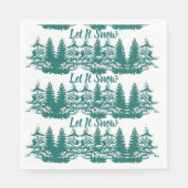 Laat het sneeuwwinterkerstbos met de Waterverf Servet (Voorkant)