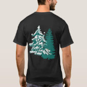 Laat het sneeuwwinterkerstbos met de Waterverf T-shirt (Achterkant)