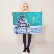 Laat het sneeuwwintersneeuw elegant blauwgroen wit