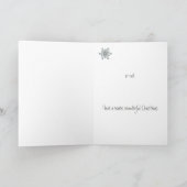 Laat het sneeuwwintersneeuwvlokken met kerstboomwo feestdagen kaart (Binnen)