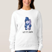 Laat het Sneeuwwitshirt van Snowman Ready to Ski Trui (Voorkant)
