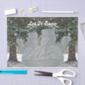 Laat het sneeuwwuiven Snowmen Tissuepapier (Craft)