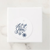 Laat het sneeuwzakken bedankjes labels (In situ)