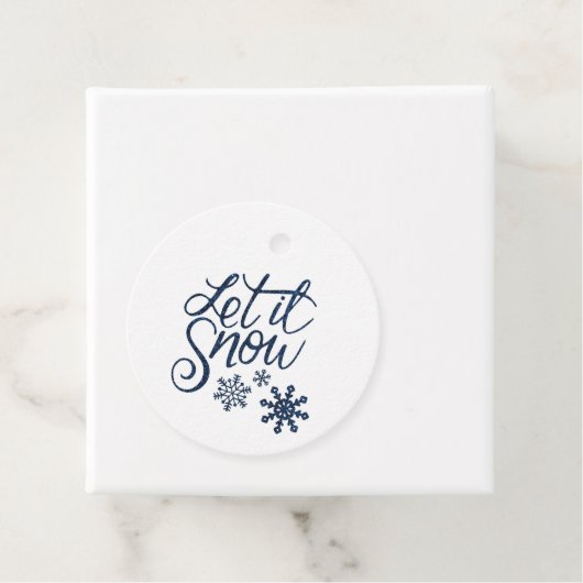 Laat het sneeuwzakken bedankjes labels (In situ)