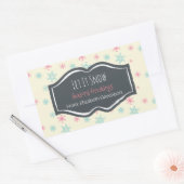 Laat het Sneeuwzee-groeten Snowflake Custom Rechthoekige Sticker (Envelop)