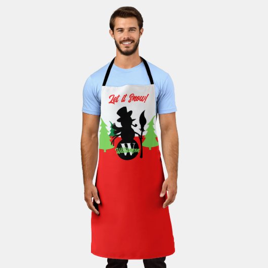 Laat het Snow Apron Sneeuwen Schort (Gedragen)