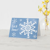 Laat het Snow Board Games Holiday Kaart (Gele Bloem)