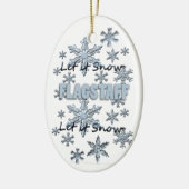 Laat het Snow Flagstaff Arizona Kerstornament Snee Keramisch Ornament (Links)