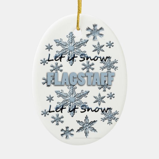 Laat het Snow Flagstaff Arizona Kerstornament Snee Keramisch Ornament (Voorkant)
