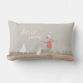 Laat het Snow Girl en Bunny Kussen (Voorkant)