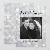 Laat het Snow Holiday-fotokaart in Silver Feestdagenkaart (Voorkant / Achterkant)