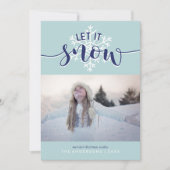 Laat het Snow Holiday-fotokaarten Feestdagenkaart (Voorkant)
