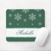 Laat het Snow Holiday Mousepad, Green Muismat (Met muis)