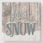 laat het Snow Kerstfeestwinter Onderzetter (Voorkant)