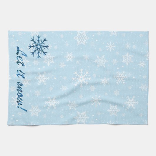 Laat het Snow Kitchen Towel Theedoek (Horizontaal)