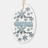 Laat het Snow Montana kerstversiering Keramisch Ornament (Links)