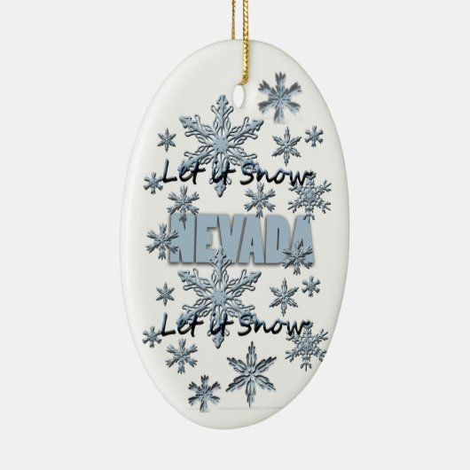 Laat het Snow Nevada kerstversiering Keramisch Ornament (Rechts)