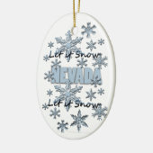 Laat het Snow Nevada kerstversiering Keramisch Ornament (Links)