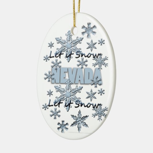 Laat het Snow Nevada kerstversiering Keramisch Ornament (Links)
