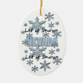 Laat het Snow Nevada kerstversiering Keramisch Ornament (Voorkant)