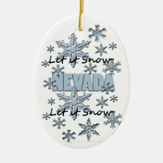 Laat het Snow Nevada kerstversiering Keramisch Ornament (Voorkant)