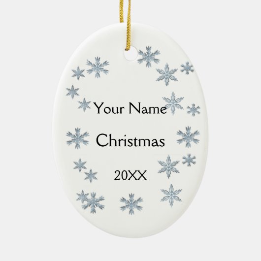 Laat het Snow Nevada kerstversiering Keramisch Ornament (Achterkant)