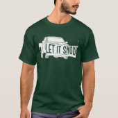 Laat het Snow Pickup Truck met Snowplow T-shirt (Voorkant)