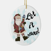 Laat het Snow Santa Keepomwille Ornament (Rechts)